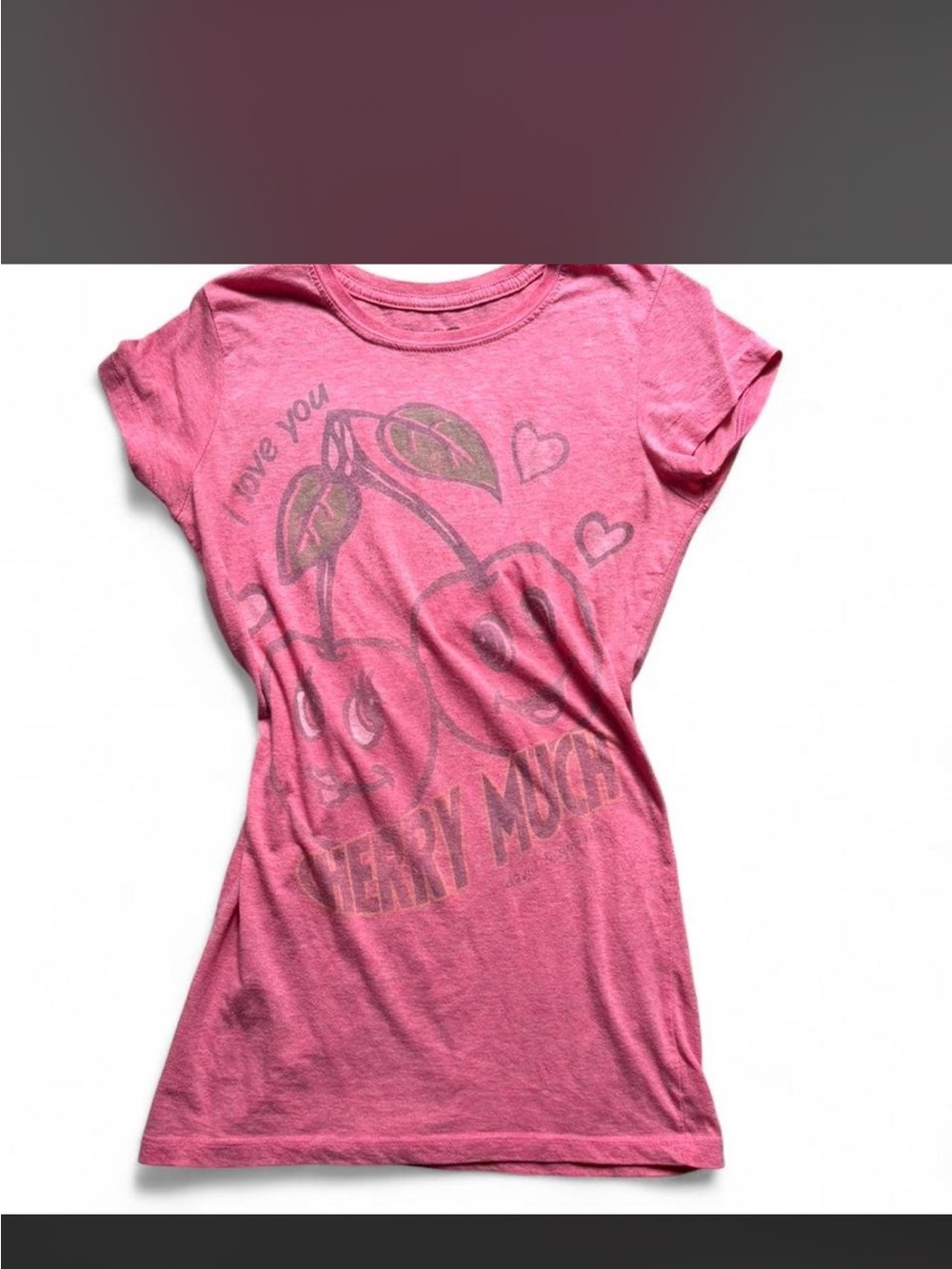 Cherry Love Pink Red Graphic Baby Tee🍒